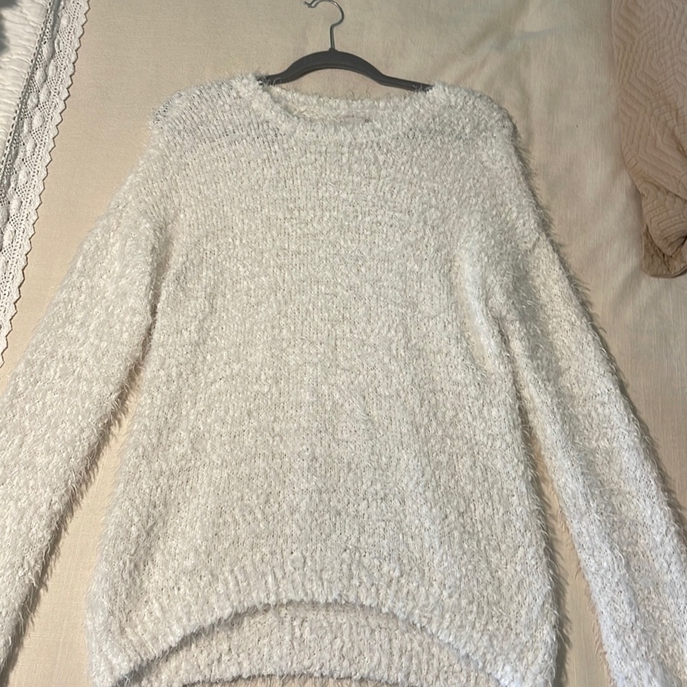White Fuzzy Sweater